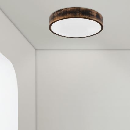 Brilagi - LED stropné svietidlo CARVALHO SMOKEY LED/36W/230V dub priemer 47,5 cm