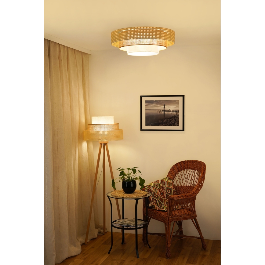 Brilagi - LED Stropné svietidlo CEDAR LUNETA LED/26W/230V béžová/hnedá/krémová