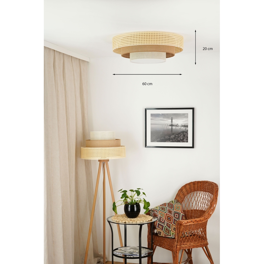 Brilagi - LED Stropné svietidlo CEDAR LUNETA LED/26W/230V béžová/hnedá/krémová