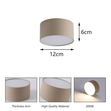 Brilagi - LED kúpeľňové stropné svietidlo FORIS LED/14W/230V pr. 12 cm béžové IP44