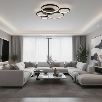 BRILAGI - LED stropné svietidlo ECHO LED/60W/230V 4000K 50x57 cm čierne