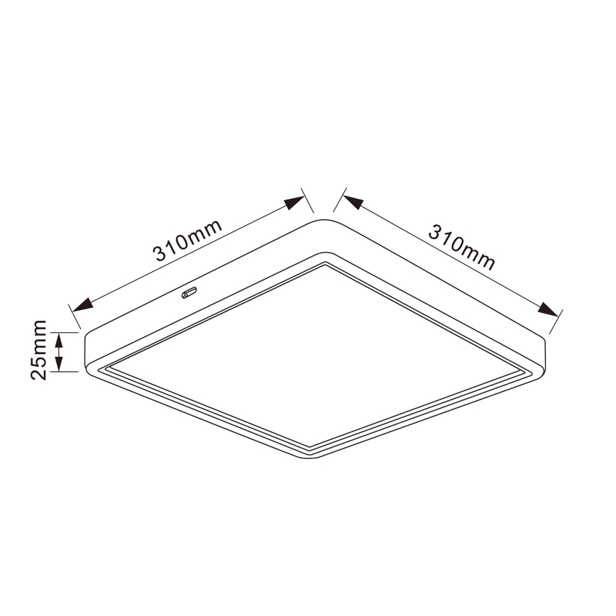 Brilagi - LED Stropné svietidlo ESTELA SQUARE LED/24W/230V 31x31 cm biela