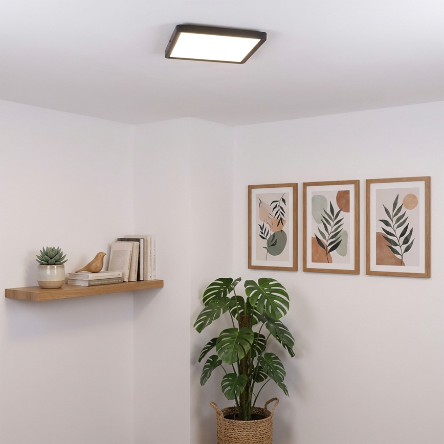 Brilagi - LED stropné svietidlo ESTELA SQUARE LED/24W/230V 31x31 cm čierna
