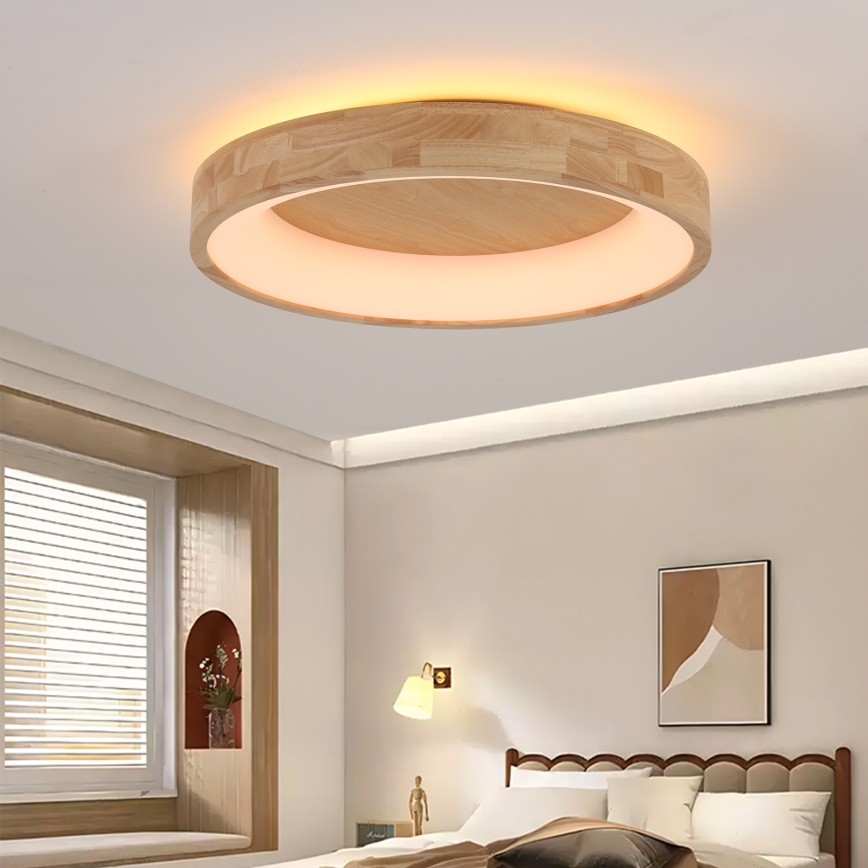 Brilagi - LED stropné svietidlo FALCON WOOD LED/40W/230V 3000/4000/6000K pr. 60 cm drevené