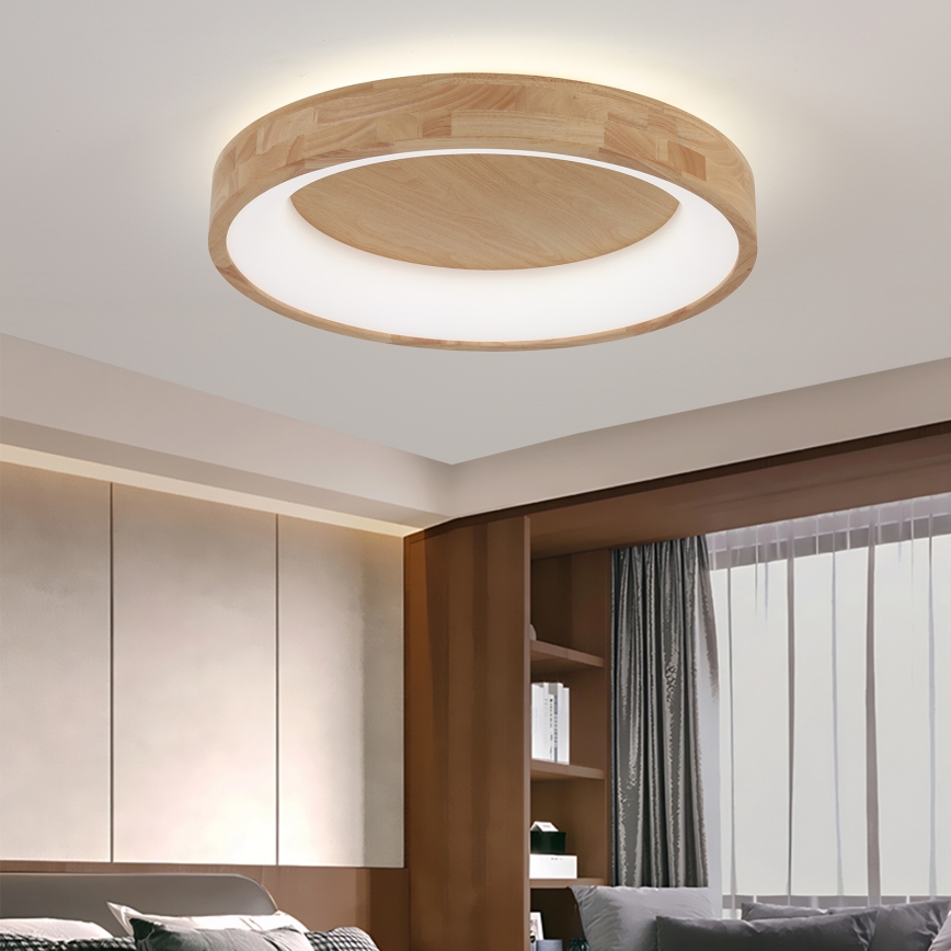Brilagi - LED stropné svietidlo FALCON WOOD LED/40W/230V 3000/4000/6000K pr. 60 cm drevené
