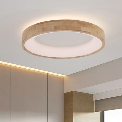 Brilagi - LED stropné svietidlo FALCON WOOD LED/40W/230V 3000/4000/6000K pr. 60 cm drevené