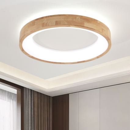Brilagi - LED stropné svietidlo FALCON WOOD LED/40W/230V 3000/4000/6000K pr. 60 cm drevené