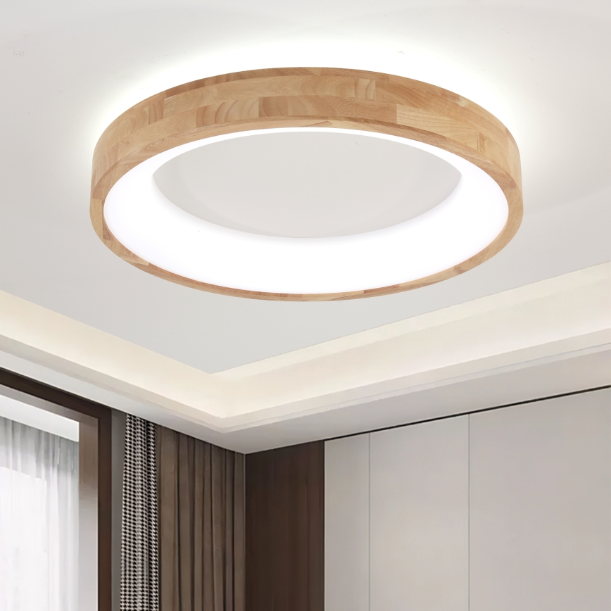 Brilagi - LED stropné svietidlo FALCON WOOD LED/40W/230V 3000/4000/6000K pr. 60 cm drevené