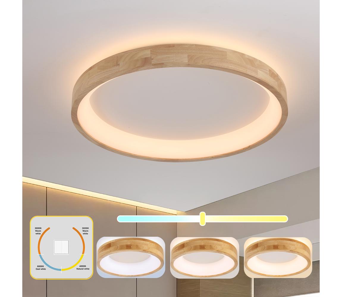 Brilagi-LED Stropné svietidlo FALCON WOOD LED/60W/230V 3000/4000/6000K 80 cm drevo BRI557