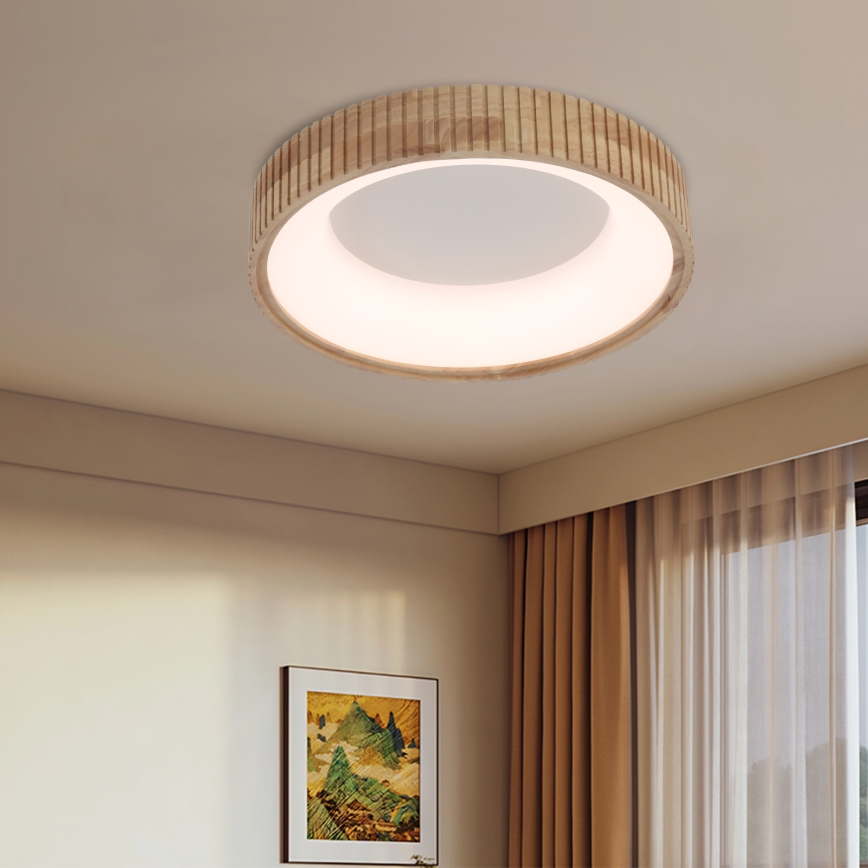 Brilagi - LED stropné svietidlo FALCON WOOD MODERN LED/30W/230V 3000/4000/6000K pr. 45 cm drevo