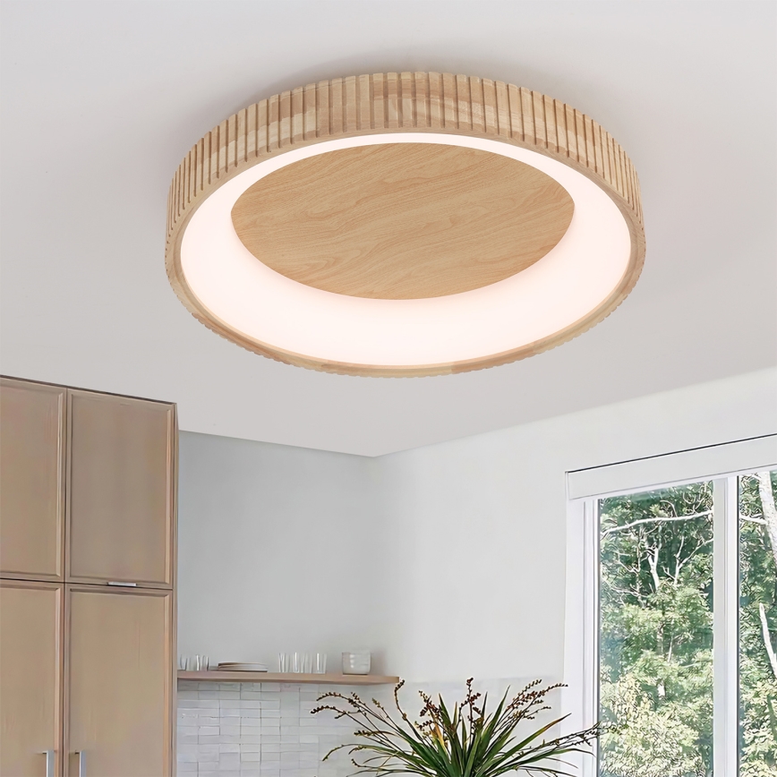Brilagi - LED drevené stropné svietidlo FALCON WOOD MODERN LED/40W/230V 3000/4000/6000K priemer 60 cm