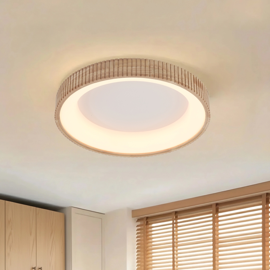 Brilagi - LED stropné svietidlo FALCON WOOD MODERN LED/40W/230V 3000/4000/6000K pr. 60 cm drevo