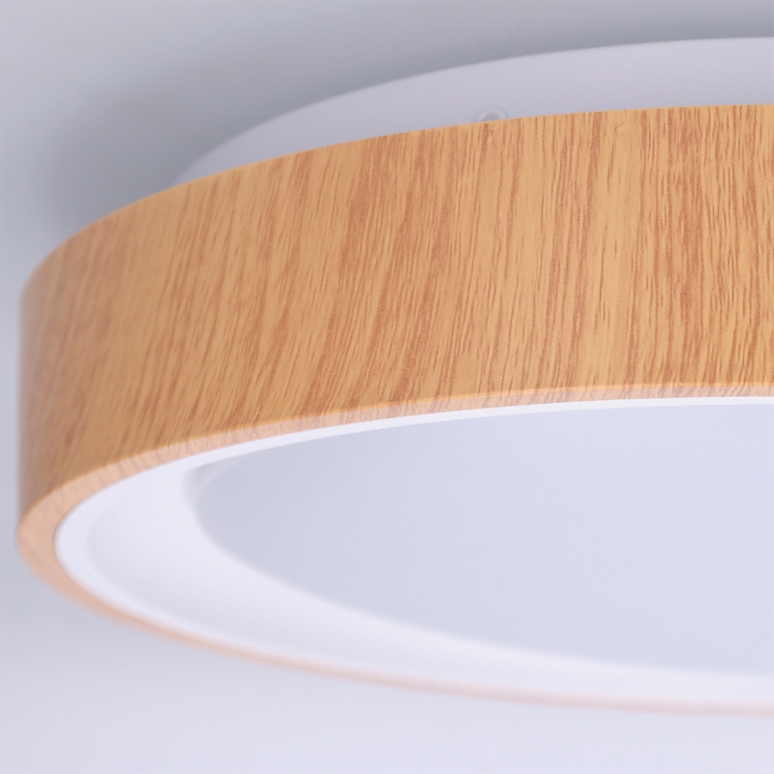 Brilagi - LED Stropné svietidlo FLOCO LED/24W/230V pr. 30 cm dekor dreva/biela