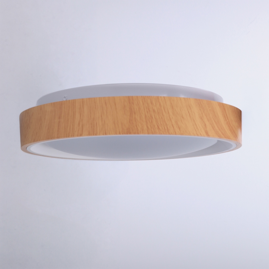 Brilagi - LED Stropné svietidlo FLOCO LED/24W/230V pr. 30 cm dekor dreva/biela