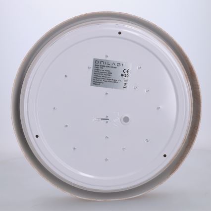 Brilagi - LED Stropné svietidlo FLOCO LED/24W/230V pr. 30 cm dekor dreva/biela