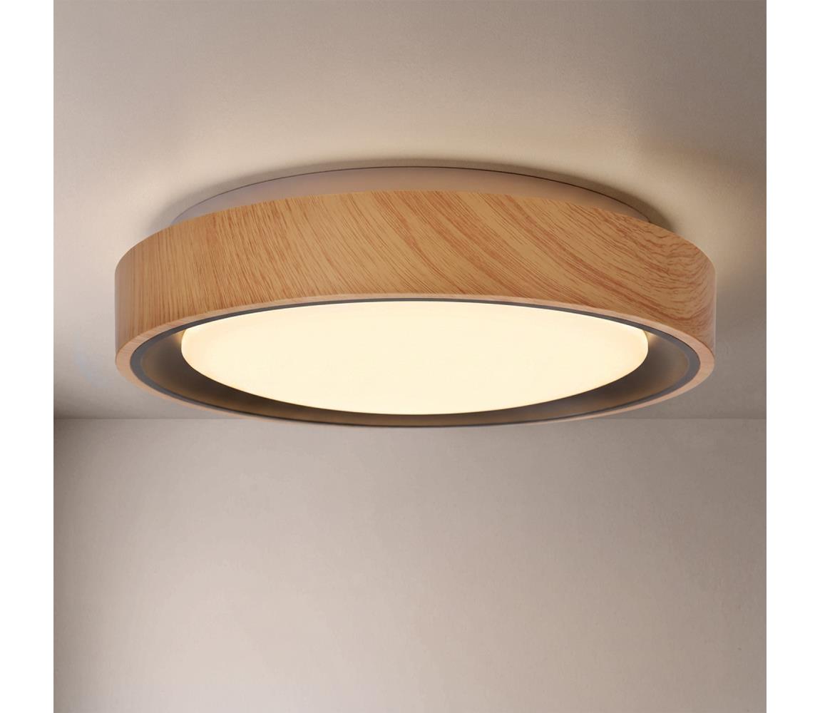 Brilagi - LED stropné svietidlo FLOCO LED/24W/230V, priemer 30 cm, drevo/čierna WO800-OEM51-30-BLK