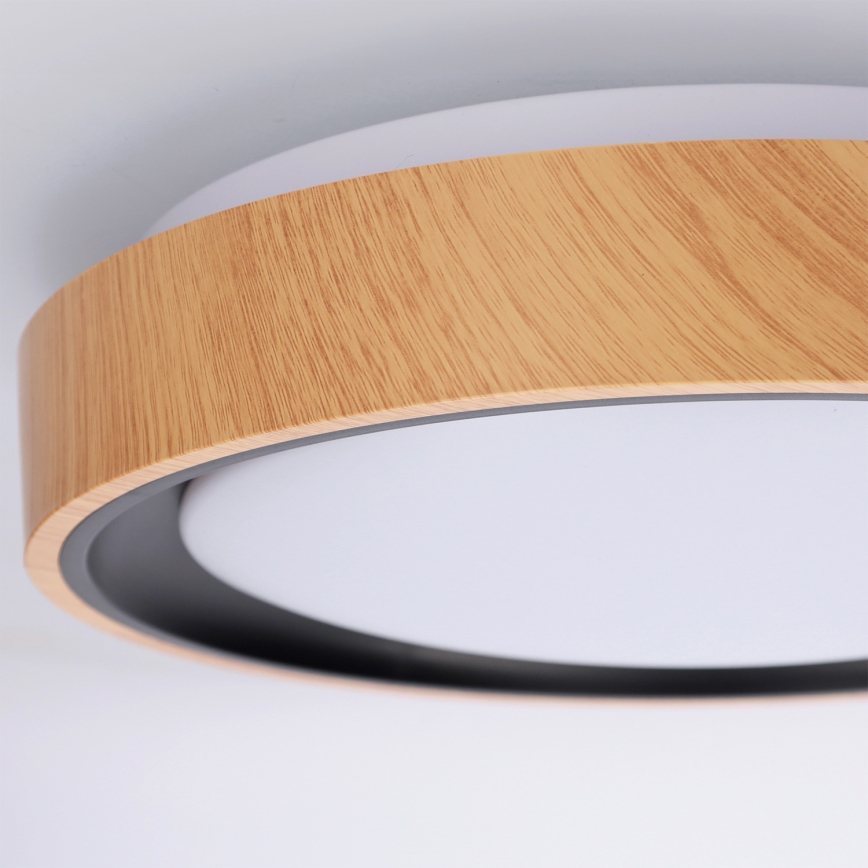 Brilagi - LED stropné svietidlo FLOCO LED/24W/230V priemer 30 cm dekor dreva/čierna