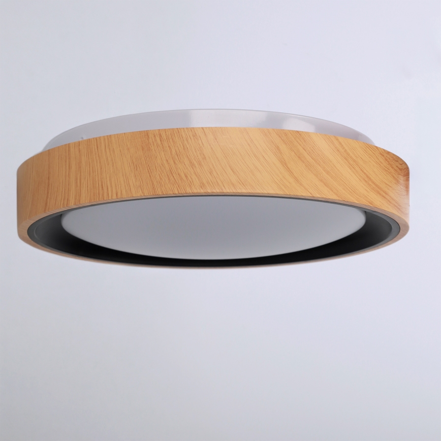 Brilagi - LED stropné svietidlo FLOCO LED/24W/230V priemer 30 cm dekor dreva/čierna