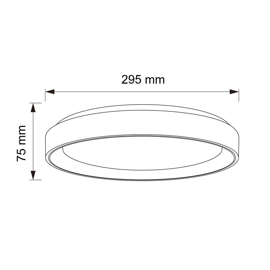 Brilagi - LED stropné svietidlo FLOCO LED/24W/230V priemer 30 cm dekor dreva/čierna