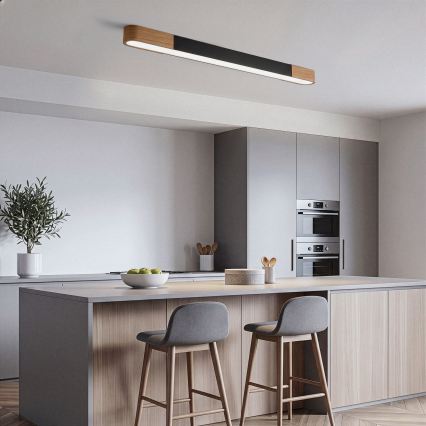 BRILAGI - LED stropné svietidlo GARDALINE LED/100W/230V 120 cm dub/čierna
