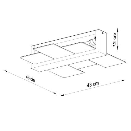 Brilagi -  LED Stropné svietidlo HERA 2xE27/7,5W/230V wenge