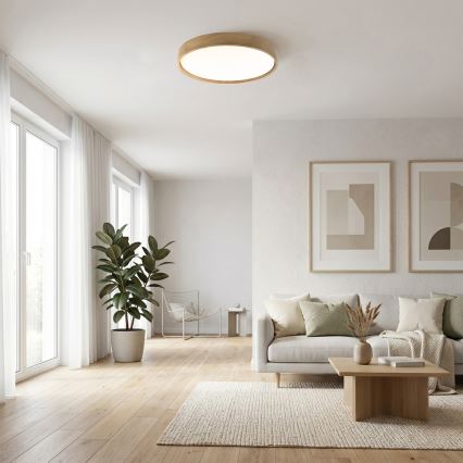 Brilagi - LED stropné svietidlo MANAROLA PLAIN LED/36W/230V 3000K pr. 48 cm dub