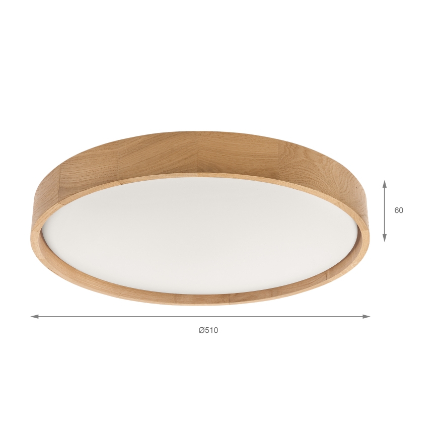 Brilagi - LED stropné svietidlo MANAROLA PLAIN LED/36W/230V 3000K pr. 48 cm dub