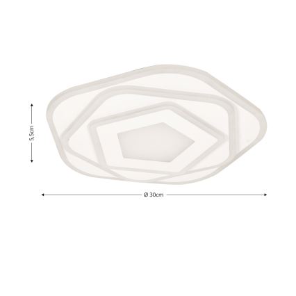 Brilagi - LED stmievateľné stropné svietidlo MODERN MINI LED/53W/230V 3000-6000K priemer 30 cm + diaľkové ovládanie