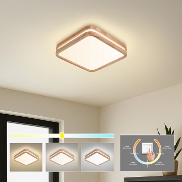 Brilagi - LED stropné svietidlo MOLINA SQUARE LED/32W/230V 3000/4000/6000K dub 30x30 cm