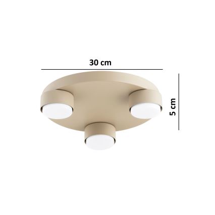 Brilagi - LED stropné svietidlo MONO 3xGX53/30W/230V pr. 30 cm béžová