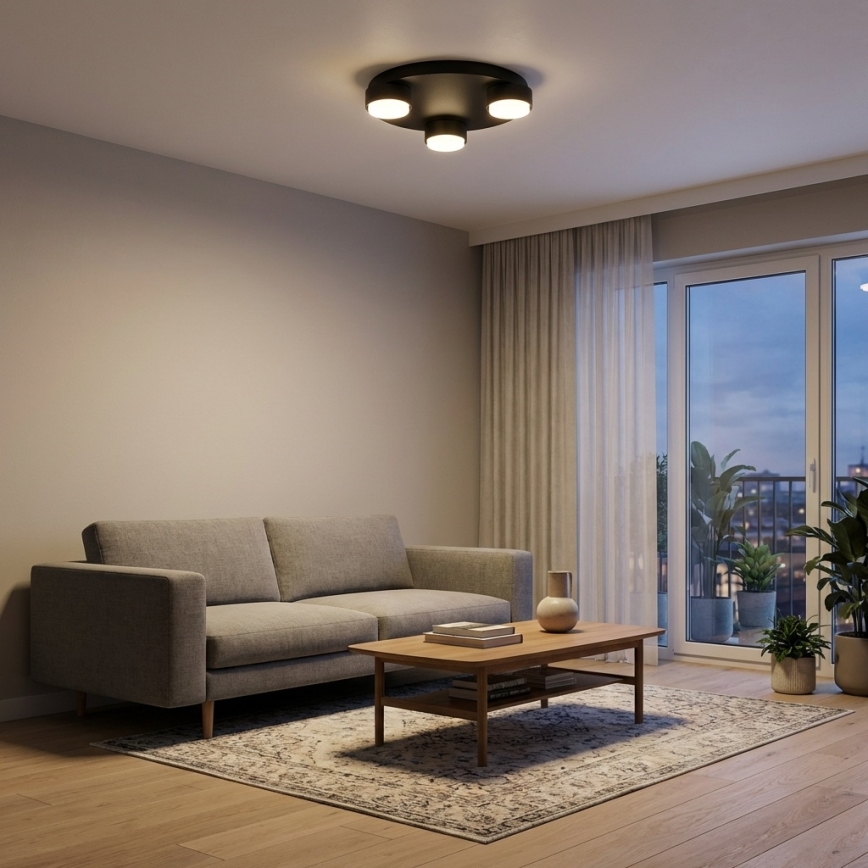 Brilagi - LED stropné svietidlo MONO 3xGX53/30W/230V priemer 30 cm čierne