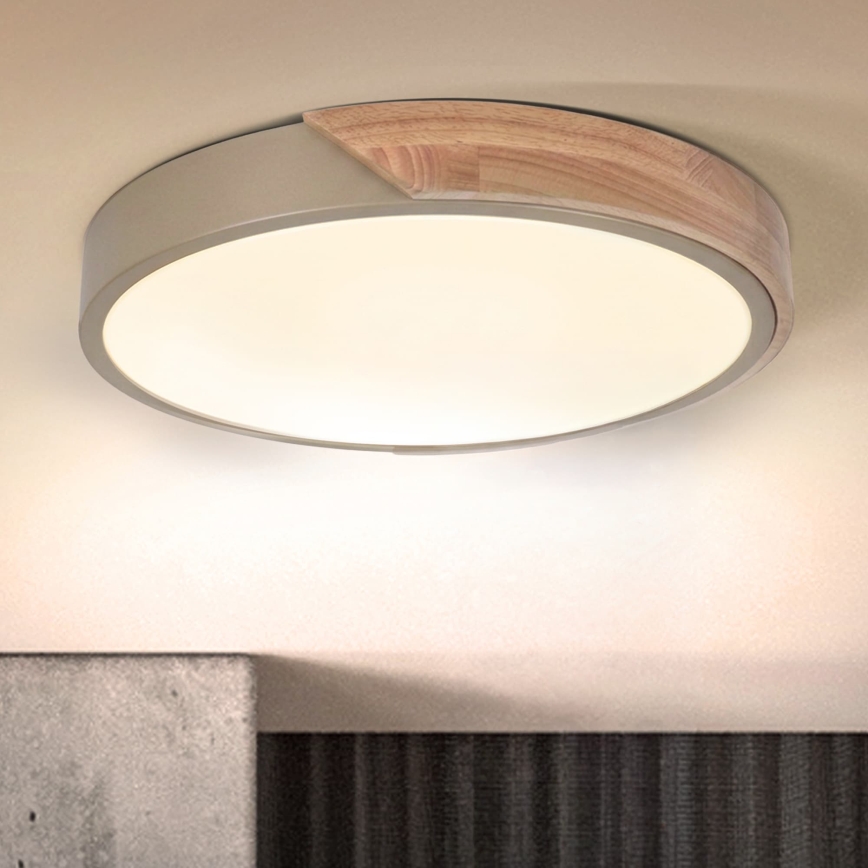 BRILAGI - LED Stropné svietidlo PILANA LED/24W/230V dub/béžová priemer 30 cm
