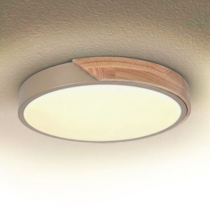 BRILAGI - LED Stropné svietidlo PILANA LED/24W/230V dub/béžová priemer 30 cm