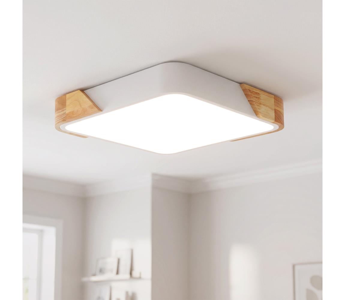 Brilagi - LED Stropné svietidlo PILANA LED/24W/230V dub/biela 32x32 cm WO800-OEM27-30