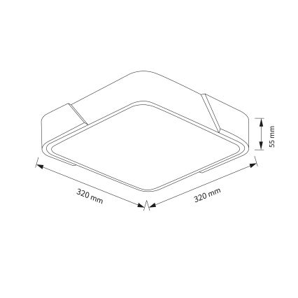 Brilagi - LED Stropné svietidlo PILANA LED/24W/230V dub/biela 32x32 cm
