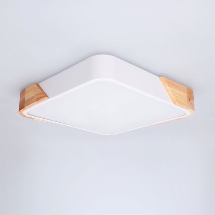Brilagi - LED Stropné svietidlo PILANA LED/24W/230V dub/biela 32x32 cm