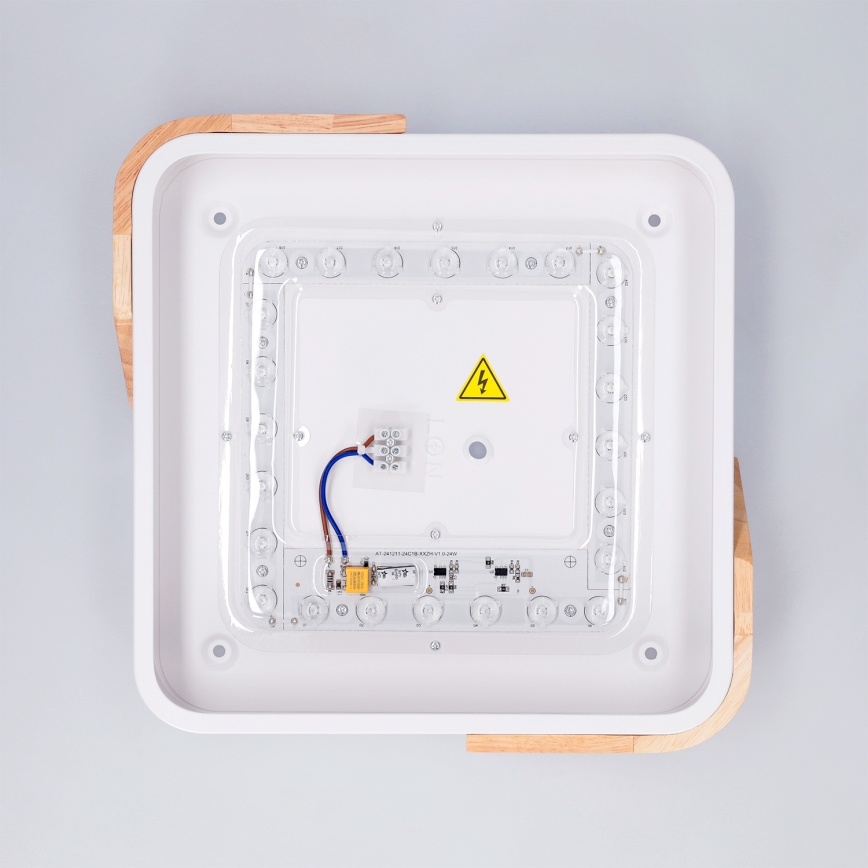 Brilagi - LED Stropné svietidlo PILANA LED/24W/230V dub/biela 32x32 cm