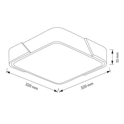 Brilagi - LED Stropné svietidlo PILANA LED/24W/230V dub/biela 32x32 cm