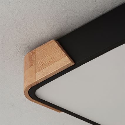 Brilagi - LED stropné svietidlo PILANA LED/24W/230V dub/čierna 32x32 cm