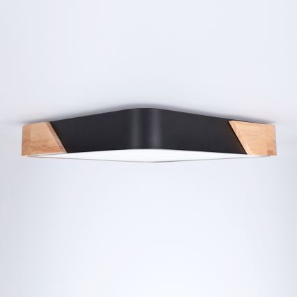 Brilagi - LED stropné svietidlo PILANA LED/24W/230V dub/čierna 32x32 cm