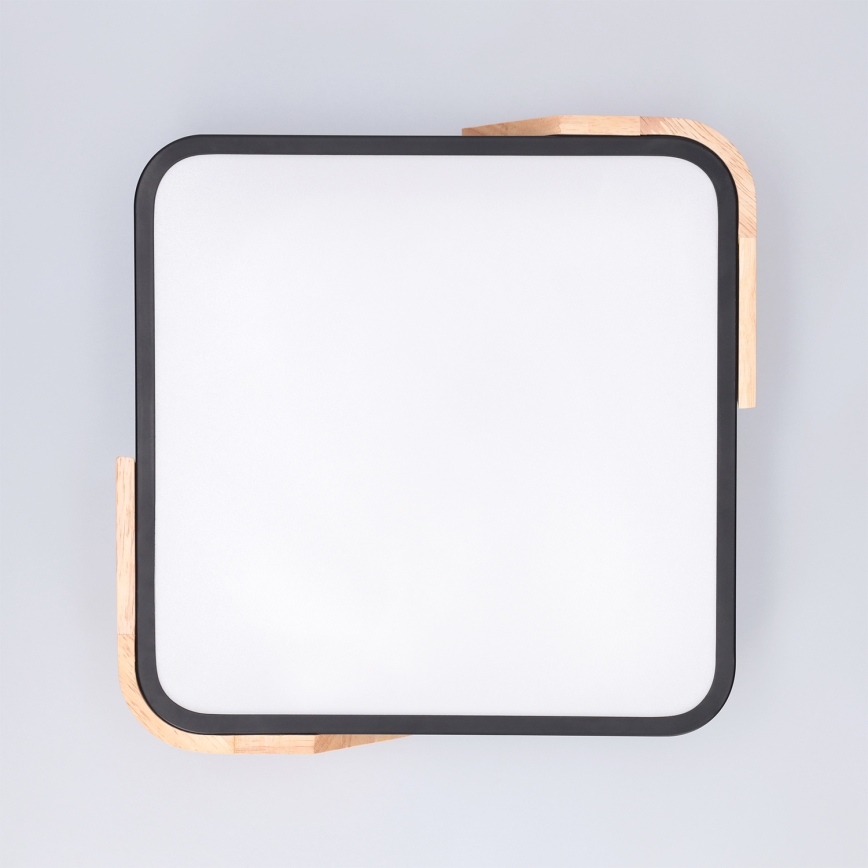 Brilagi - LED stropné svietidlo PILANA LED/24W/230V dub/čierna 32x32 cm