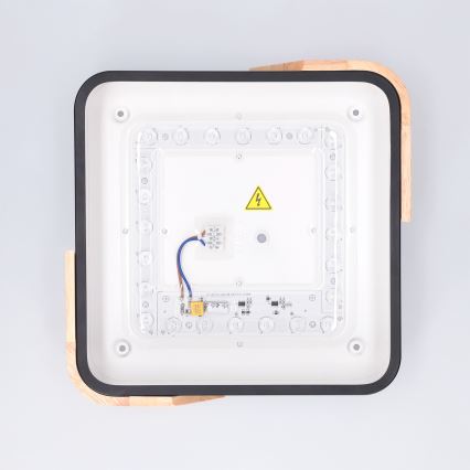 Brilagi - LED stropné svietidlo PILANA LED/24W/230V dub/čierna 32x32 cm
