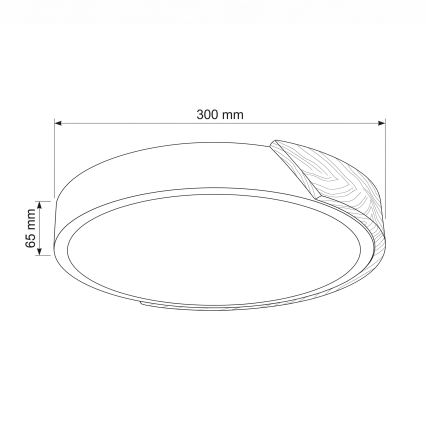 BRILAGI - LED Stropné svietidlo PILANA LED/24W/230V dub/zlatá pr. 30 cm