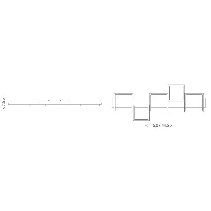 BRILAGI - LED stropné svietidlo PLANK LED/40W/230V 4000K 44,5x115 cm drevo
