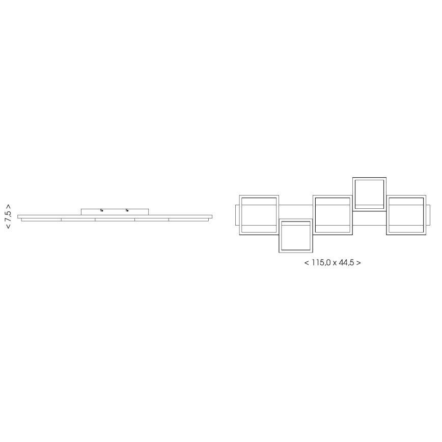 BRILAGI - LED stropné svietidlo PLANK LED/40W/230V 4000K 44,5x115 cm drevo