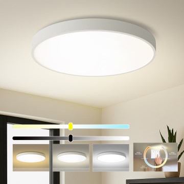 Brilagi - LED stropné svietidlo POOL LED 100 W / 230 V, 3000/4000/6000 K, priemer 80 cm, biela