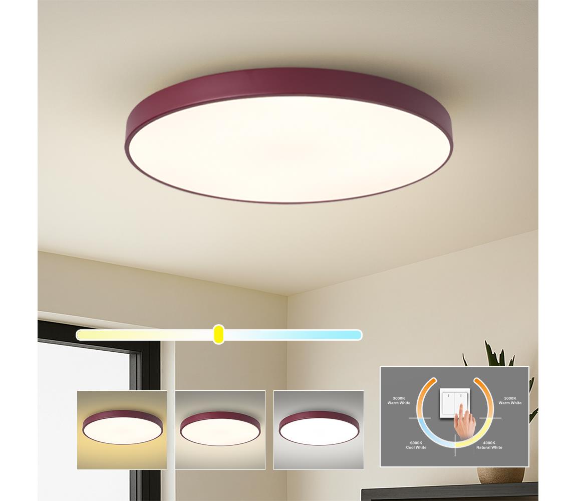 Brilagi - LED Stropné svietidlo POOL LED/100W/230V 3000/4000/6000K 80 cm bordové BRI717