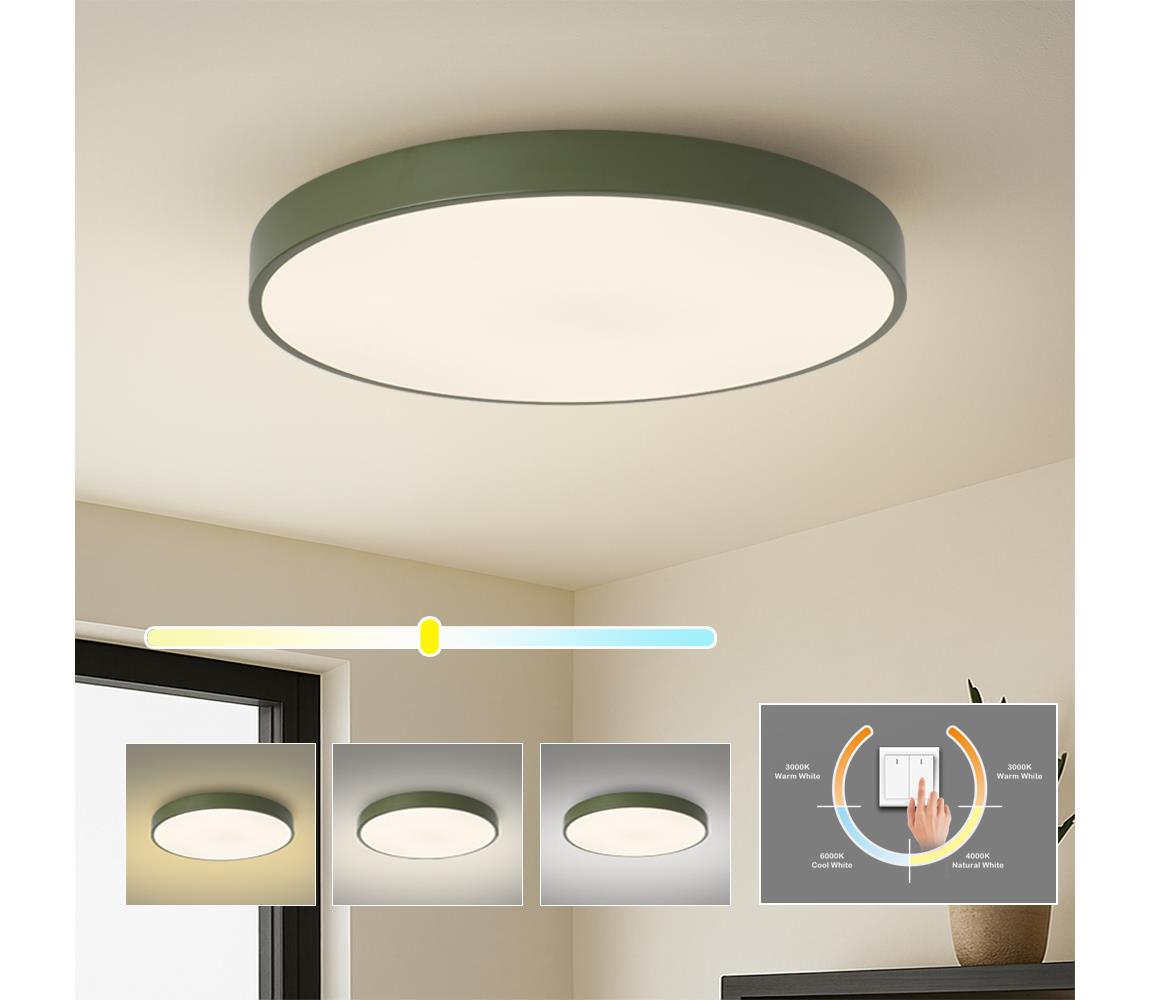 Brilagi - LED stropné svietidlo POOL LED/100W/230V 3000/4000/6000K 80 cm zelená BRI714