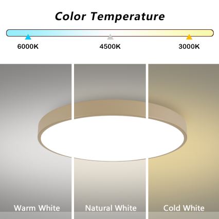 Brilagi - LED stropné svietidlo POOL LED/100W/230V 3000/4000/6000K pr. 80 cm béžové