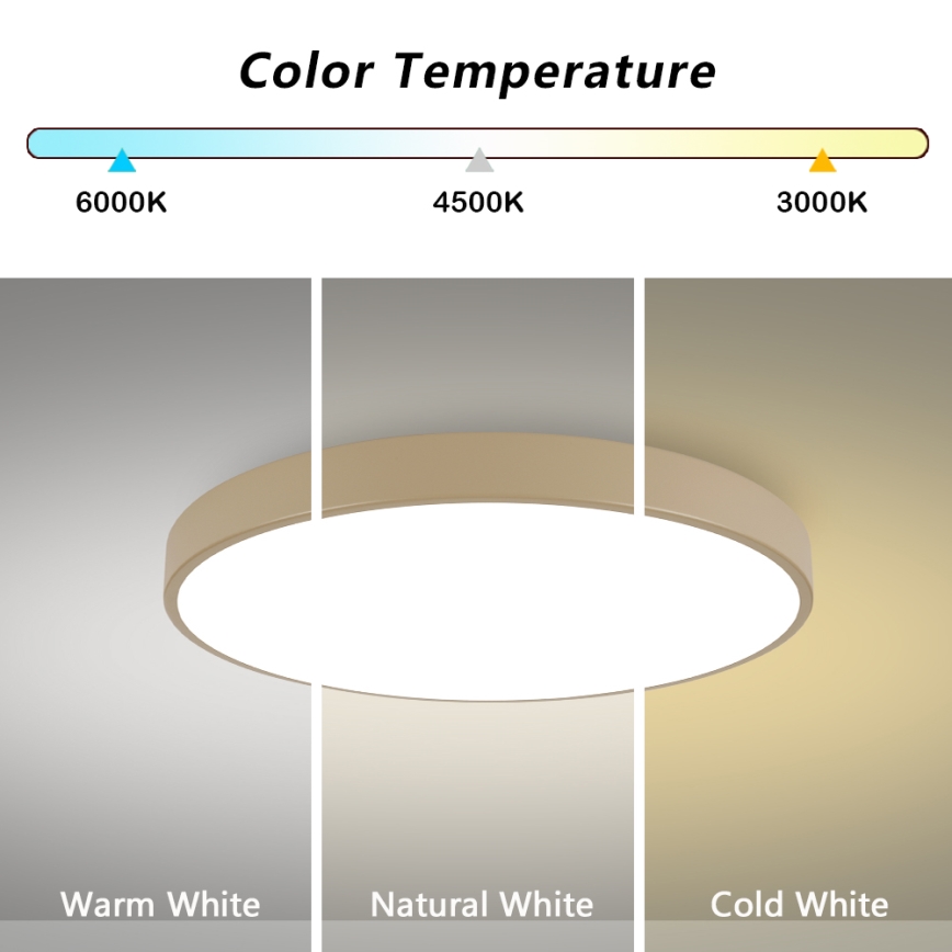 Brilagi - LED stropné svietidlo POOL LED/100W/230V 3000/4000/6000K pr. 80 cm béžové